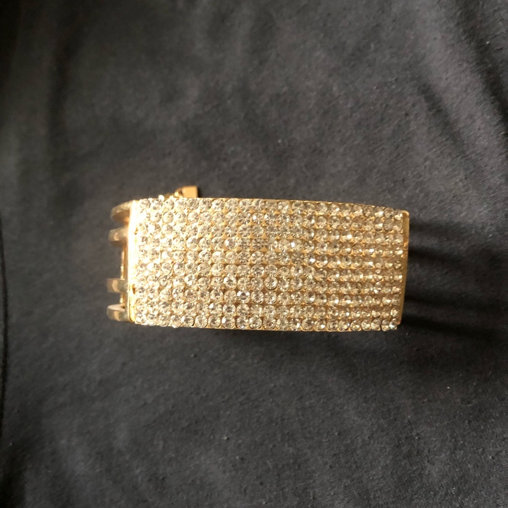Faux Diamond and Faux Gold Choker Necklace